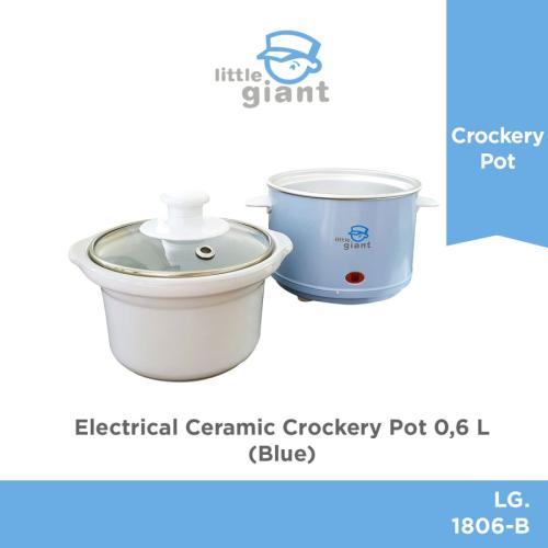 Electrical Ceramic Crockery Pot 0,6 L - Blue, No Palet Kayu