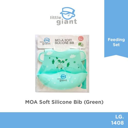 MO-A Soft Silicone Bib Green