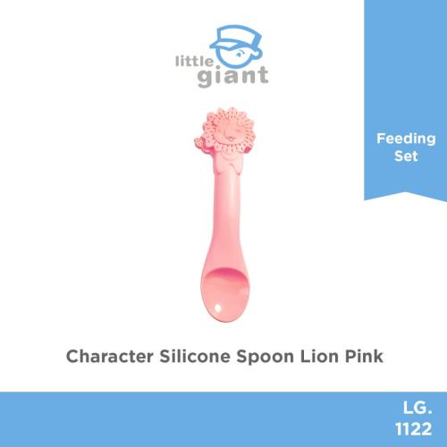 Character Silicone Spoon Lion - Pink
