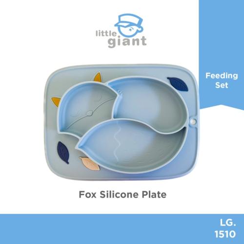 Little Giant Fox Silicone Plate - Blue