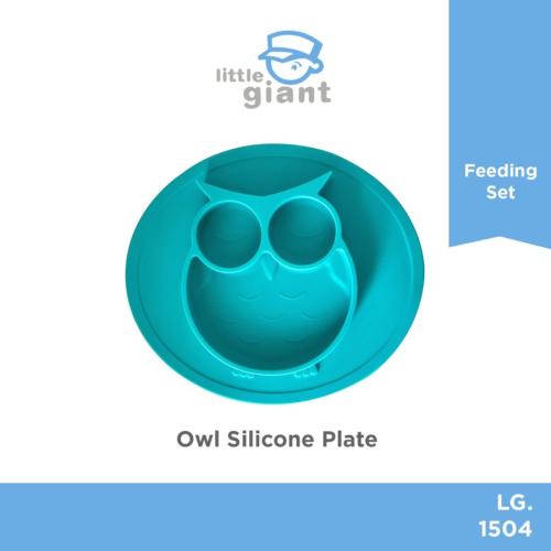 Owl Silicone Plate baby - Green