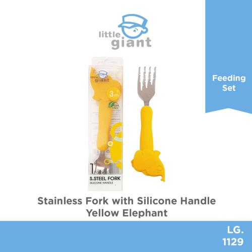 Stainless Steel Fork Blue - Yellow Elephant