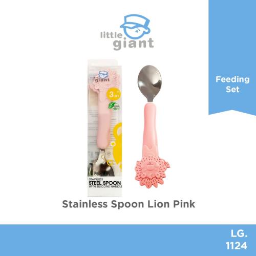 Stainless Steel Spoon Lion - Pink