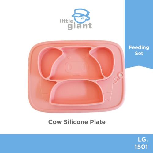 Cow Silicone Plate - Pink