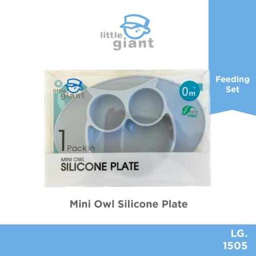 Mini Owl Silicone Plate - Blue
